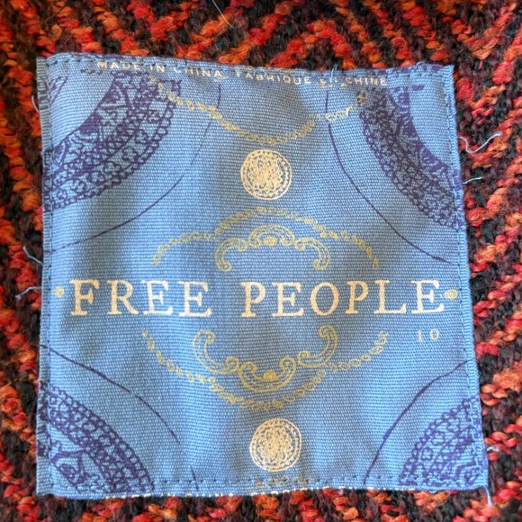 Free People Patricia Peplum Tweed Jacket Size 10 Double Breasted Pea Coat Warm - Picture 9 of 14